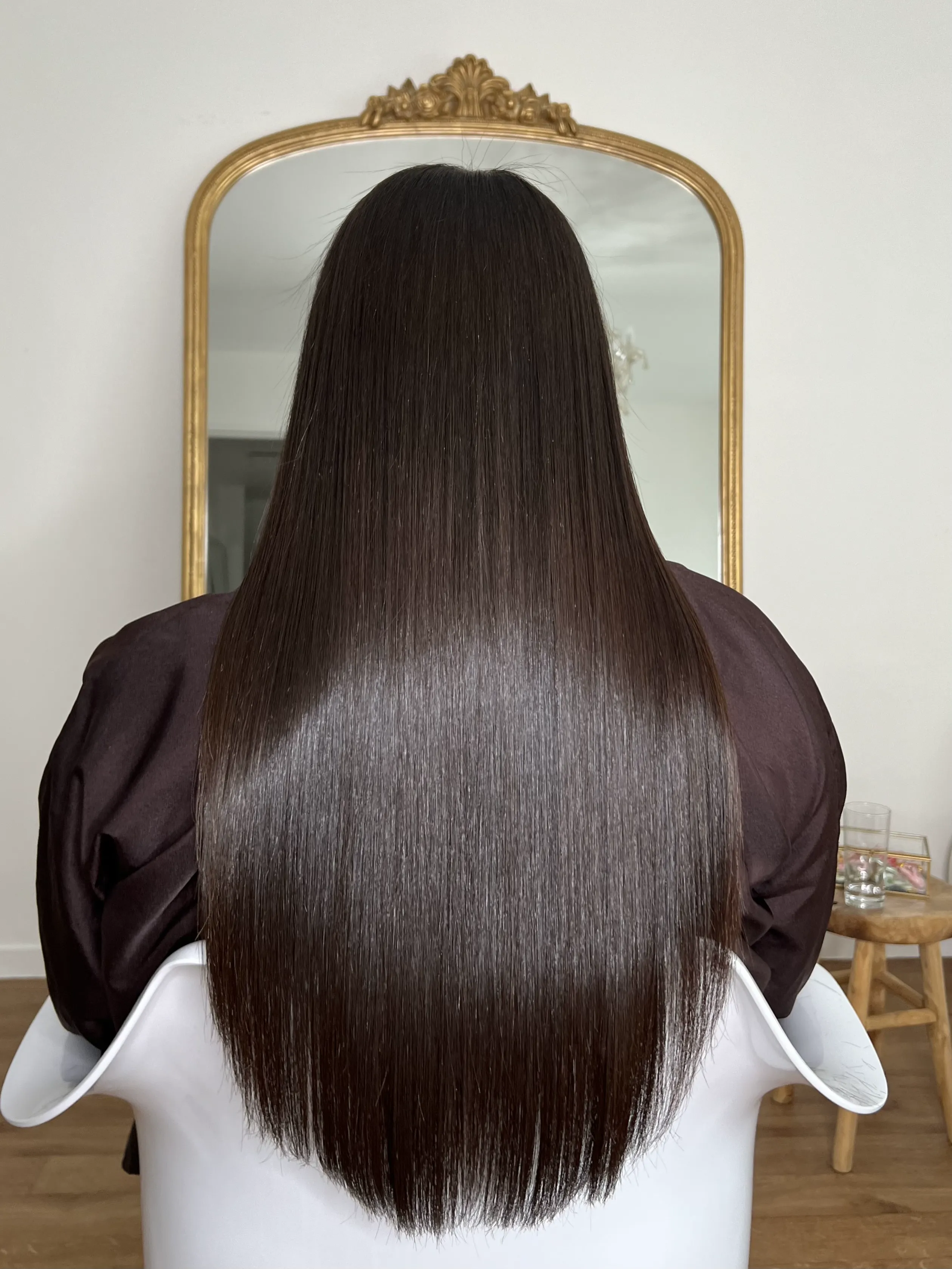 Cheveux raides effet baguettes